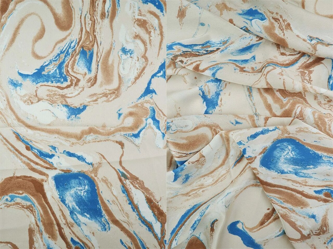 1 Yard Bubble Satin Marble Print Woven Fabric Soft Durable Drapery Use 58/59" Width